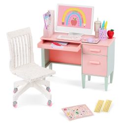 ACCESSOIRES OG DE LUXE - BUREAU ET ACCESSOIRES POUR POUPÉE (CLASS IN SESSION) 46 CM (18